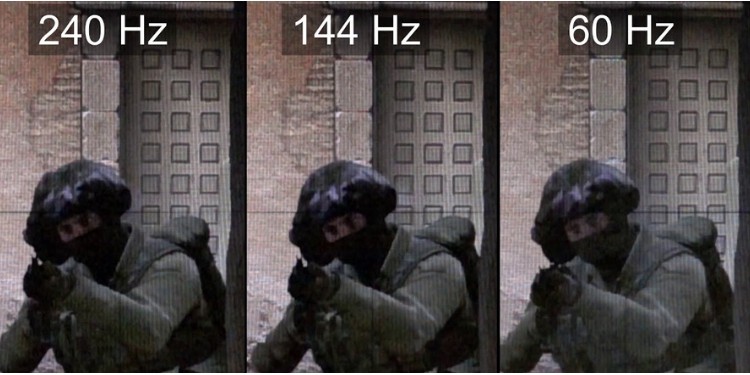 60hz vs 144hz vs 240hz