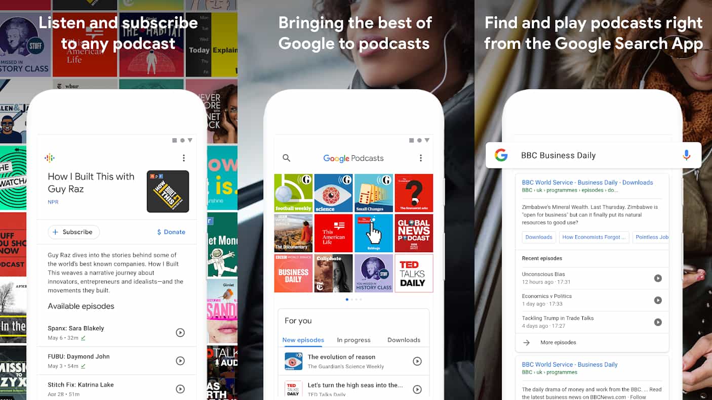 Google Podcasts screenshot