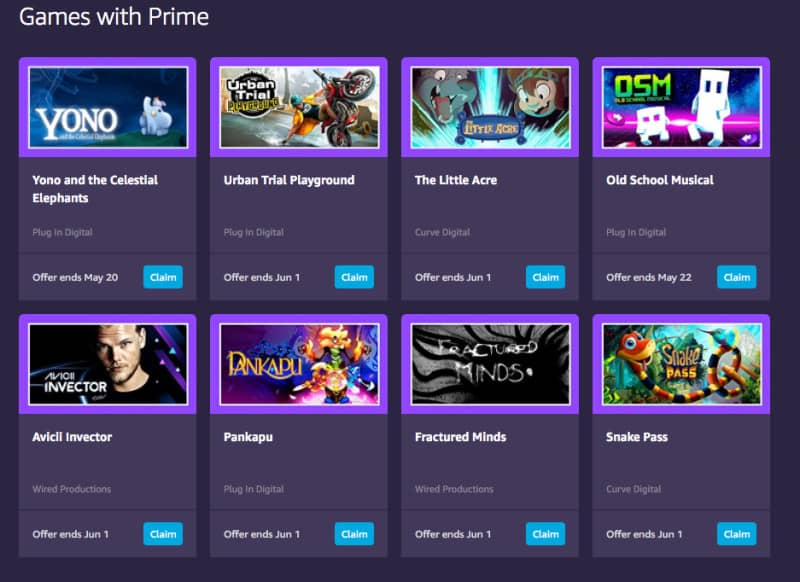 May Twitch Prime Games