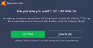 How to disable avast antivirus from settings step 8