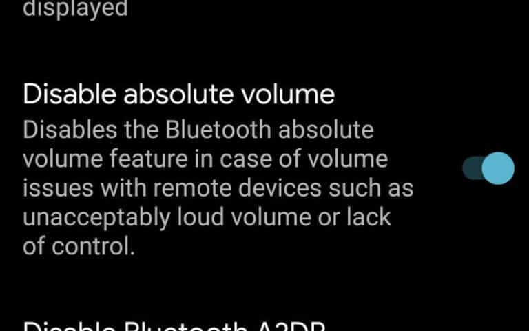 android disable absolute bluetooth volume