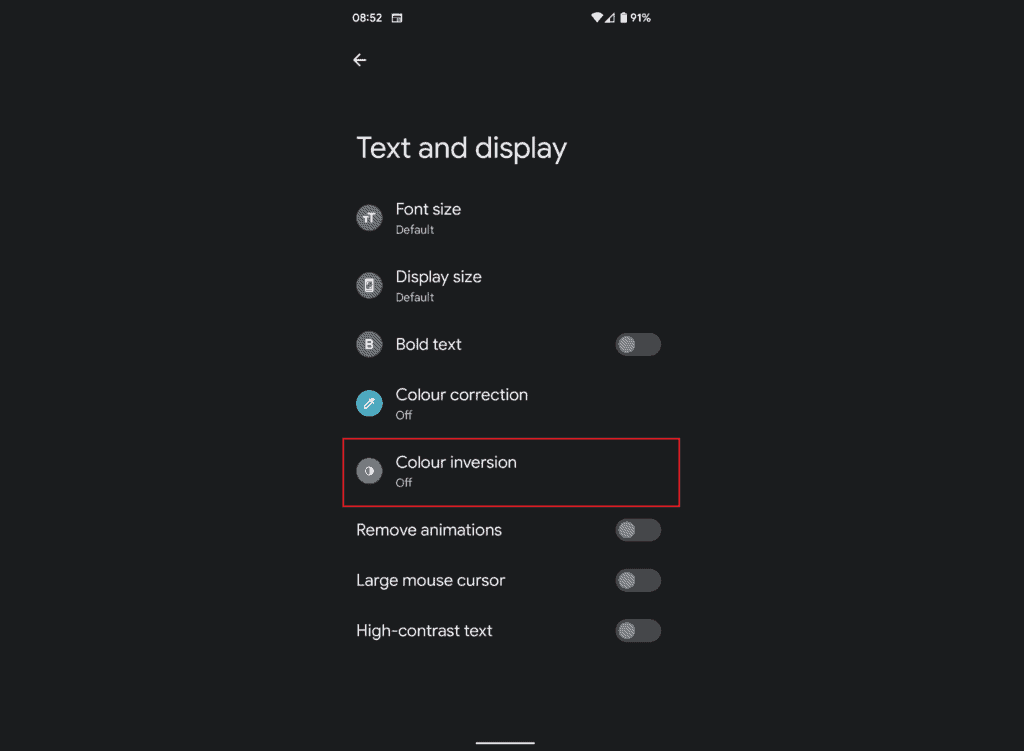 How to change black background to white on Android devices