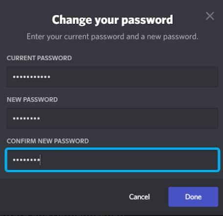 Change your password