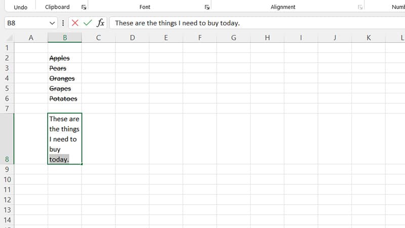 Excel Strikethrough Shortcut