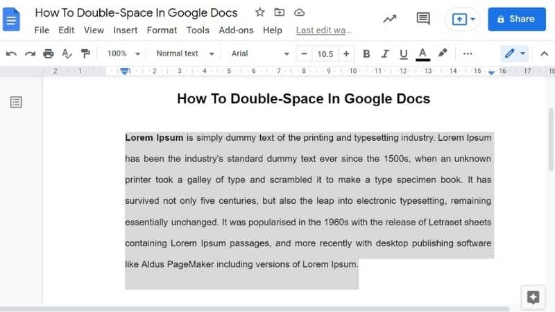 How To Double Space In Google Docs Pc Guide