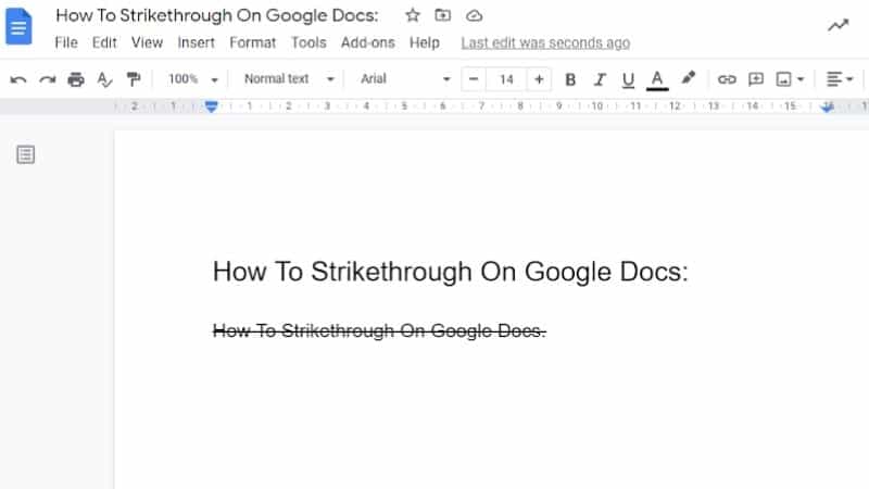 How To Strikethrough On Google Docs: