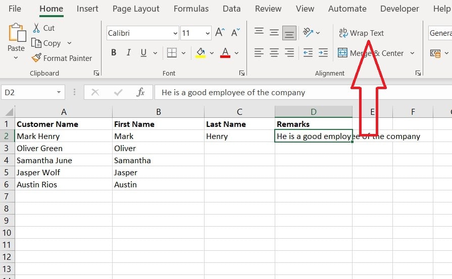 Learn how to create a spreadsheet in excel with the ability to wrap text.