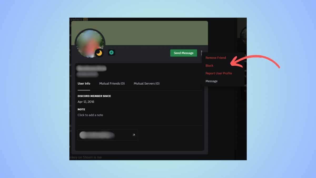 block user on discord pc