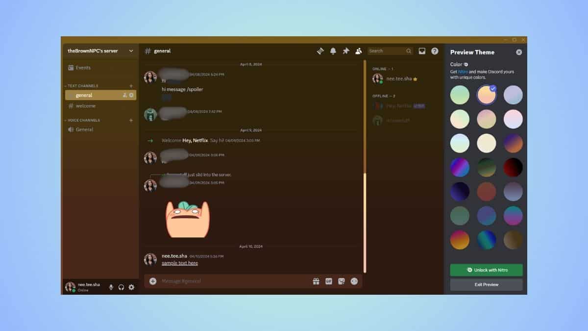 nitro themes on discord
