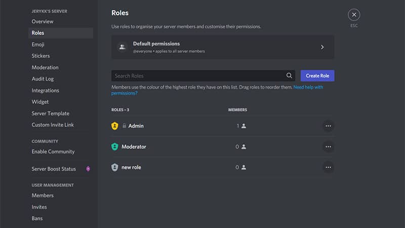 open server settings