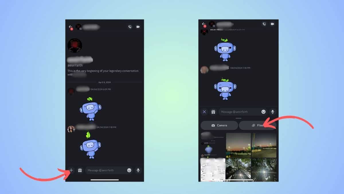 send audio files on discord mobile