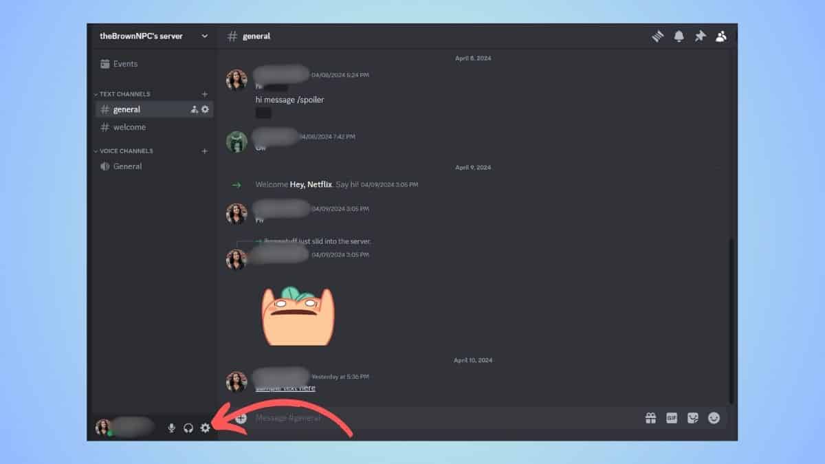 user settings discord