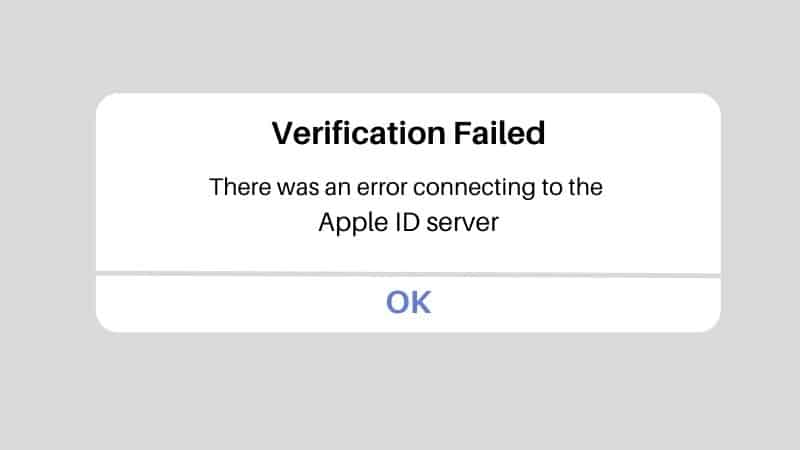 There Was An Error Connecting To The Apple ID Server