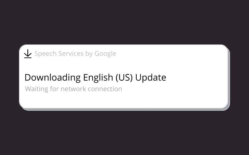 Downloading English update, waiting for connection