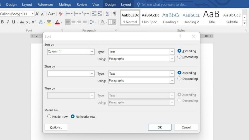 How To Alphabetically Sort A Table In Word