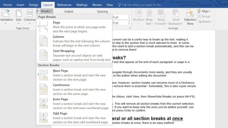 How To Remove Section Breaks In Word