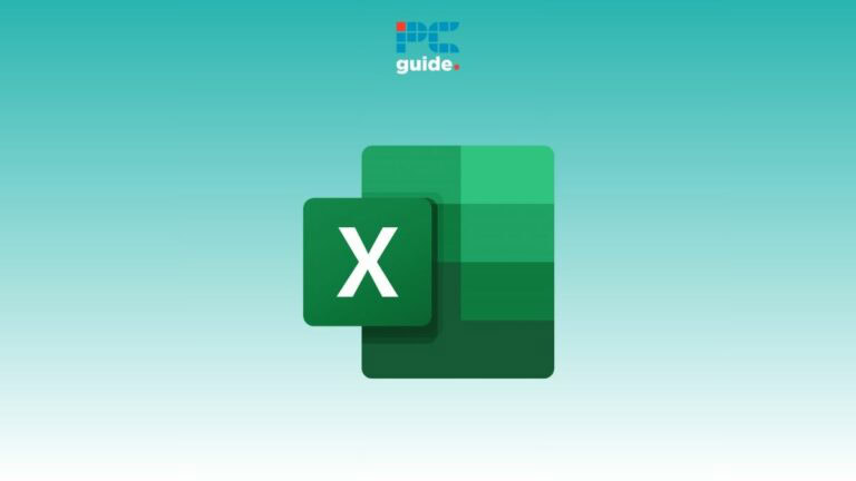 Logo of pivot table excel with a green "x" on a stack of shaded squares, set against a gradient aqua background.