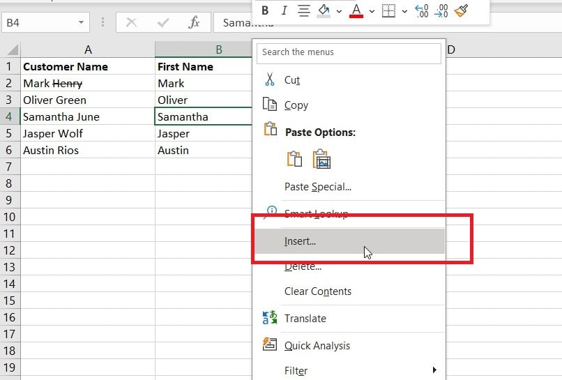 Learn how to insert a row in Microsoft Excel to create a spreadsheet easily.