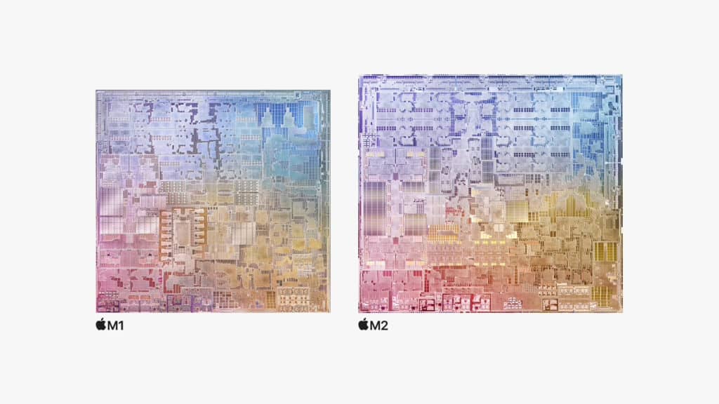 Apple M2 chip against M1 chip