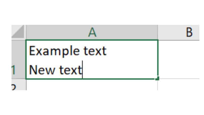 Starting a new line in an Excel cell