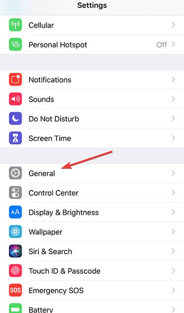 General option in the settings - What iPhone do I have?