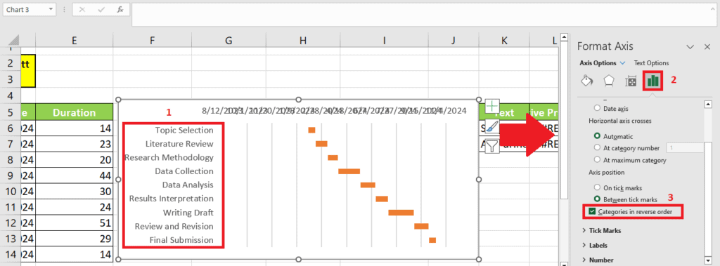 How to create a Gantt Chart in Excel.