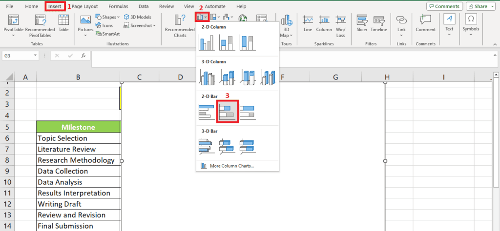 How to create a Gantt Chart in Excel.