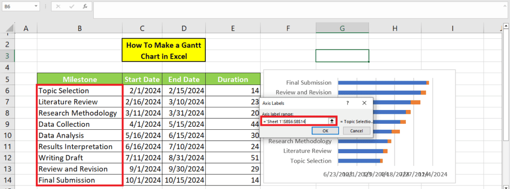 How to create a pivot table in Excel using Gantt Chart feature.