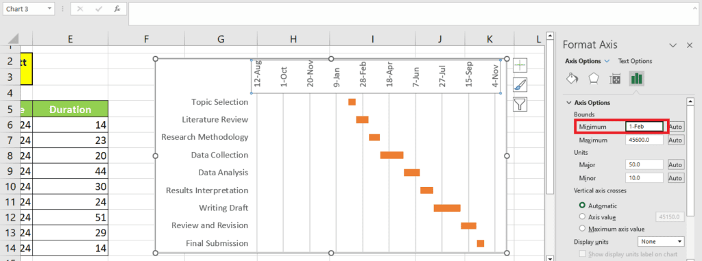 How to create a Gantt Chart timeline in Excel.