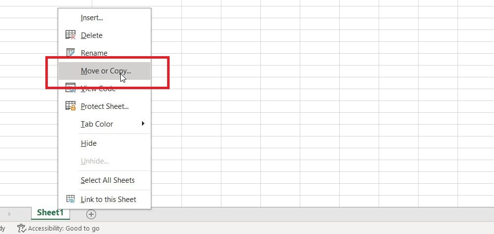 How to duplicate a sheet in Excel and create a table.