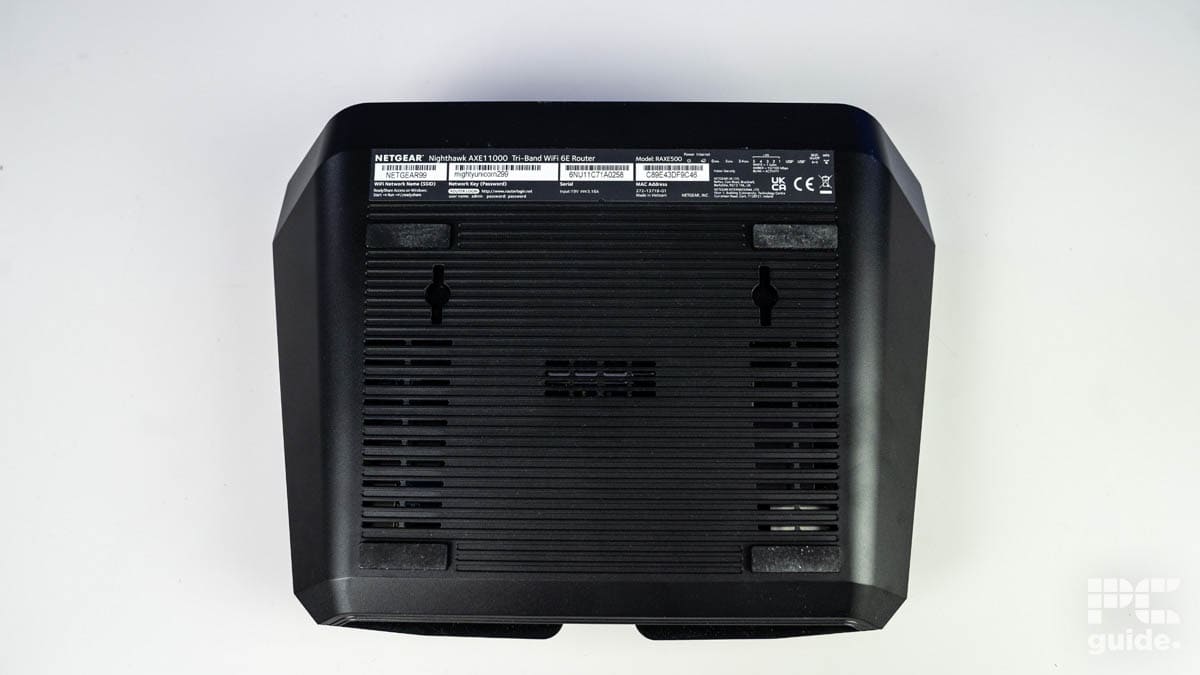 Netgear Nighthawk RAXE500 underside, Image by PC Guide