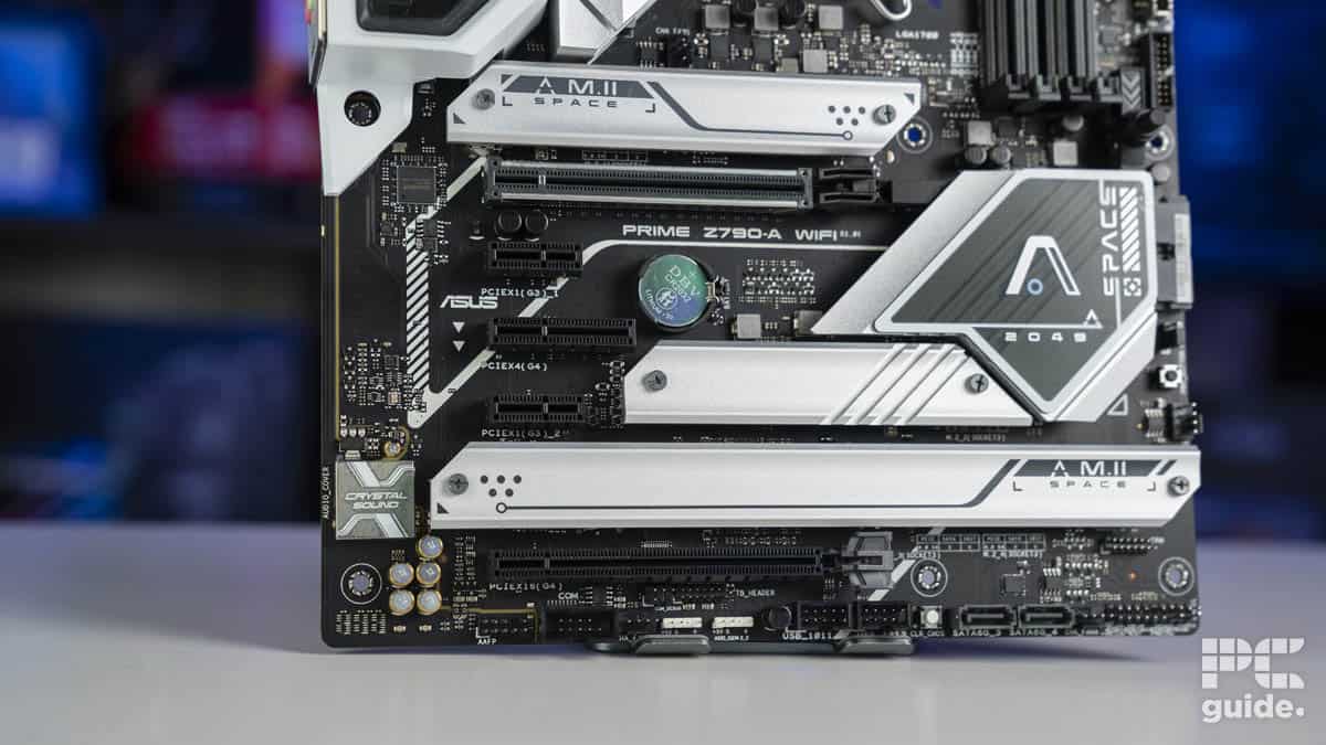 Prime Z790 bottom of motherboard