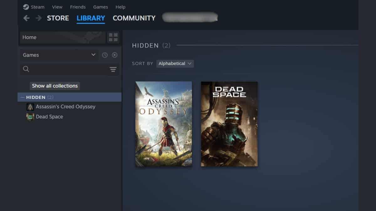 remove hidden games on steam