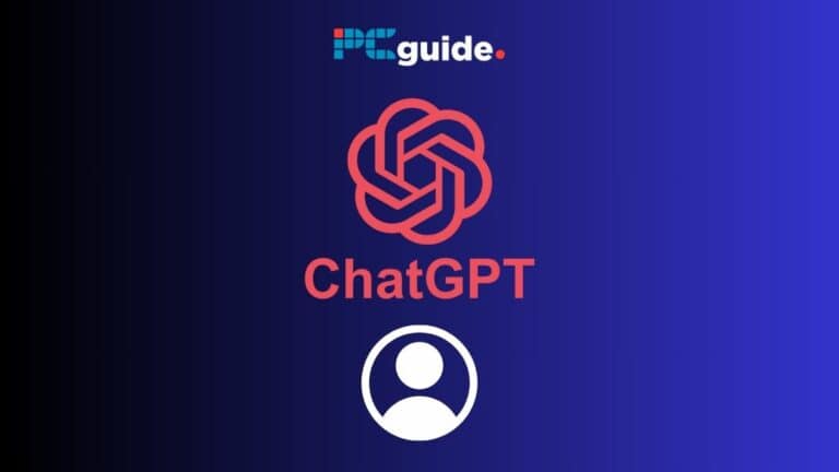 Image shows the ChatGPT logo below the PC guide logo blue background