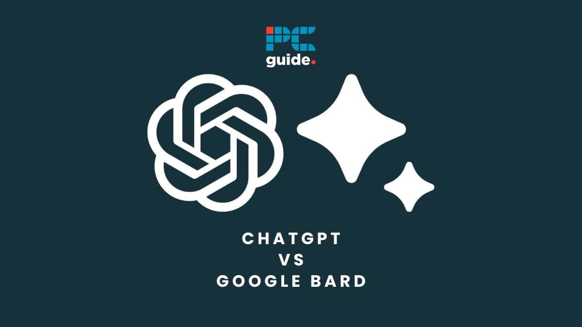 Bard AI, also known as Google Bard, compared with ChatGPT conversational AI chatbot technology.