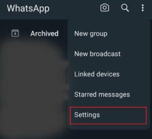 Select settings tab