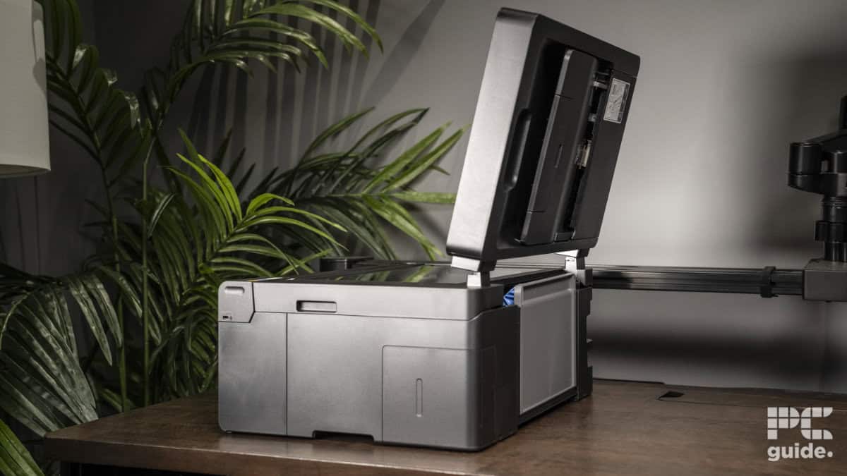 Epson EcoTank ET-15000 open top back, Image by PC Guide