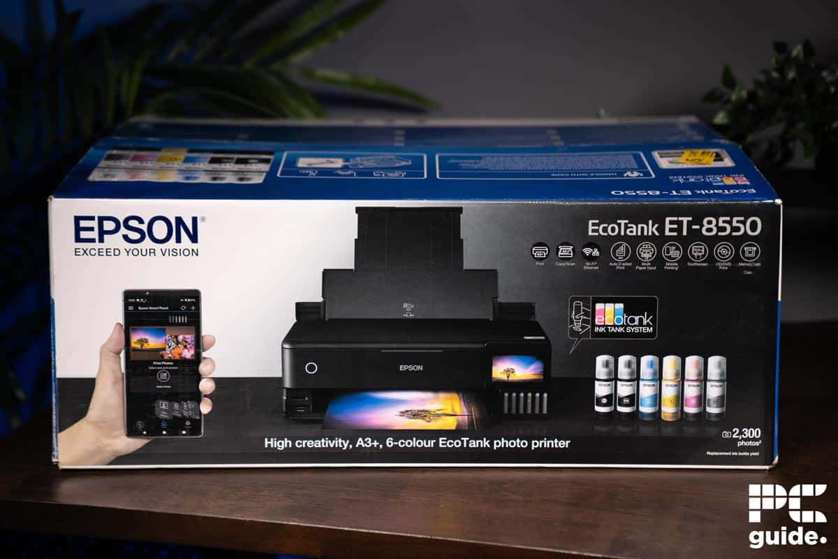 Epson EcoTank ET-8550 box, Image by PC Guide