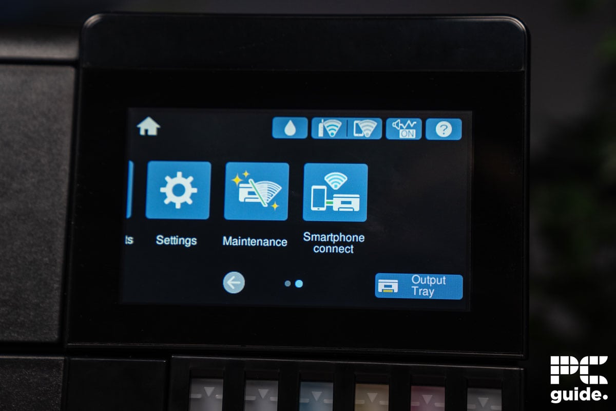 Epson EcoTank ET-8550 display page 2, Image by PC Guide