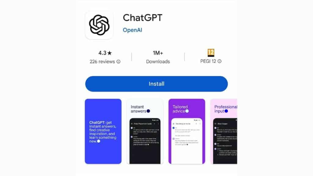 ChatGPT Android app