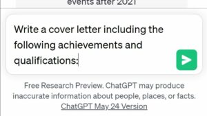 ChatGPT Write a cover letter