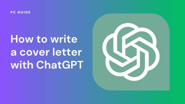 How to use ChatGPT to write a cover letter