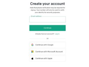 How to log in to ChatGPT_2 - create a new account