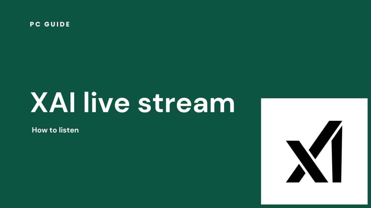 XAI live stream - featured image and logo