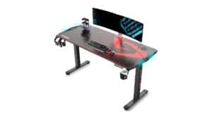 Eureka Ergonomic 65" electric gaming desk with monitor.