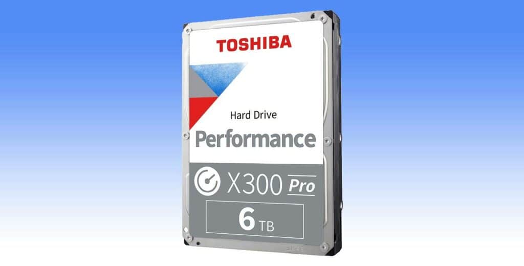 A Toshiba SSD is showcased on a blue background, featuring Amazon storage discounts.