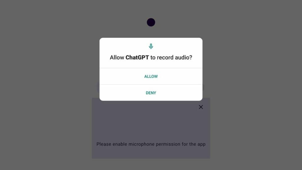 Allow ChatGPT to record audio.
