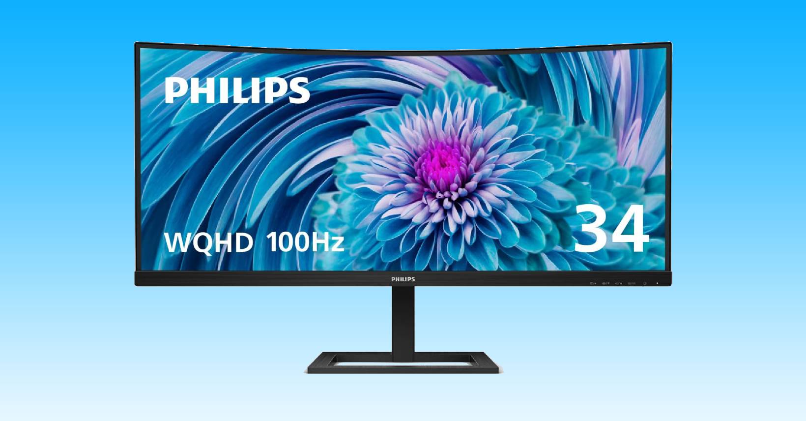  PHILIPS 34E1C5600HE 34 UltraWide QHD 21:9 Monitor with  Built-in Windows Hello Webcam & Noise Canceling Mic, USB-C Docking, Stereo  Speakers, 100Hz, 4-Year Advance Replacement : Electronics