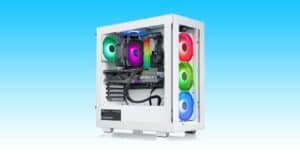 A white computer case with colorful fans is on a huge discount in time for MW3's release.