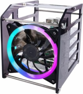 The GeeekPi Cluster Case is not your average computer case. With its vibrant rainbow colored fan, it adds a touch of mesmerizing beauty to any setup. Upgrade your computing experience with this
